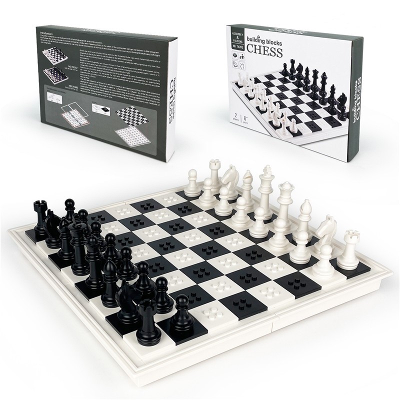 Gaming Console Lego - White Chess Set, Premium Folding Building