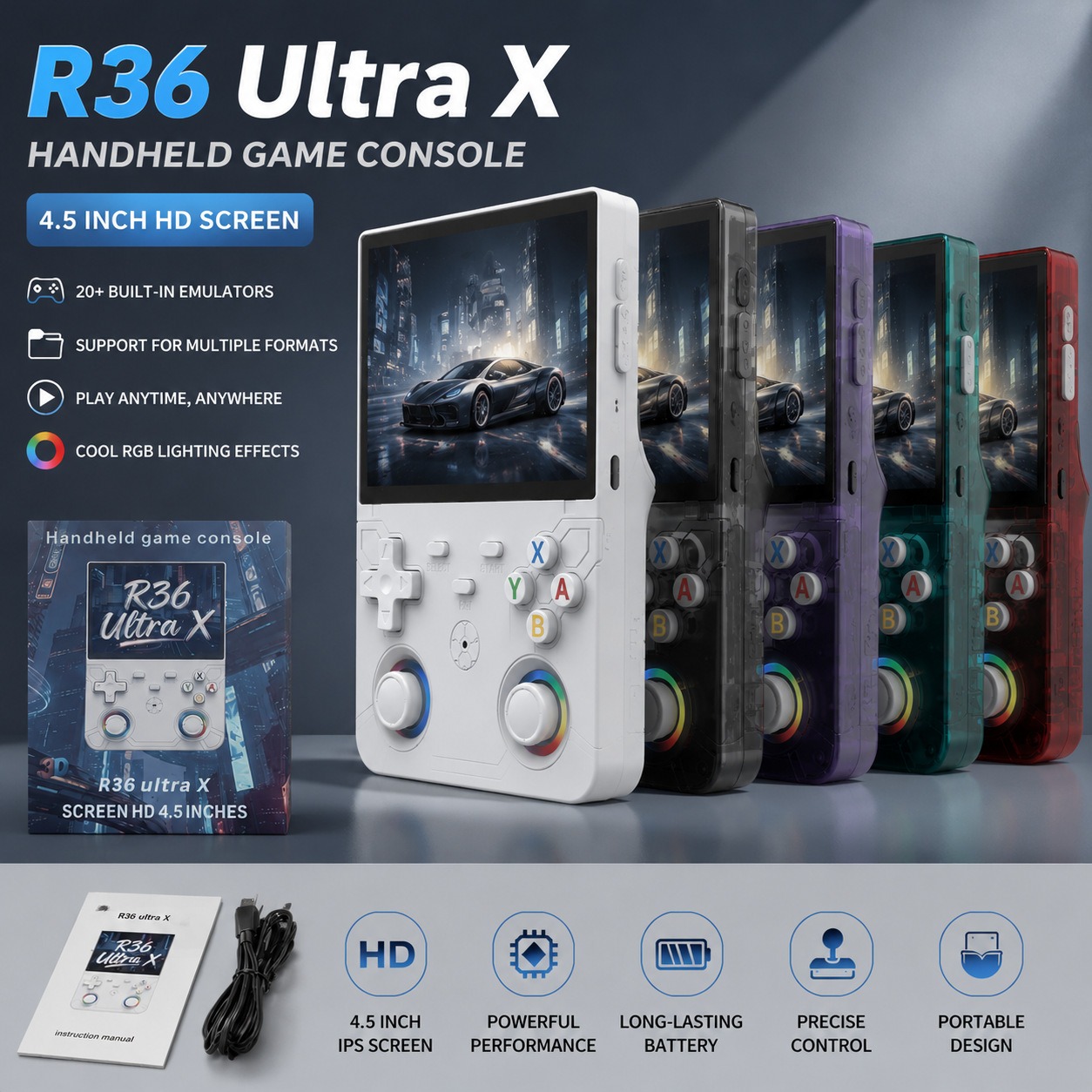NEW 4.5 inch R36 ultra X retro - Gaming Console R36 Ultra recension och pris