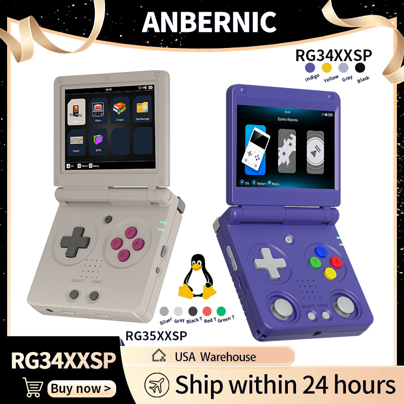 Anbernic RG34XXSP RG35XXSP Fli - Gaming Console Retro Handheld recension och pris