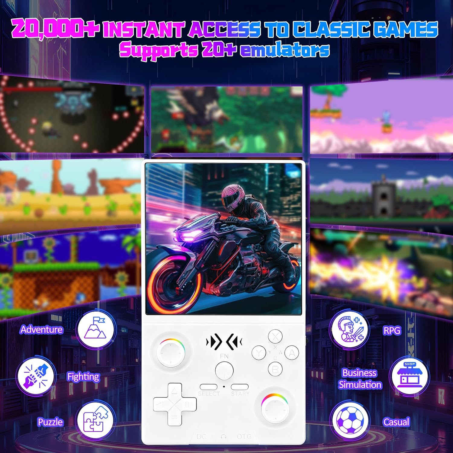 FLLBW XF40V Retro Handheld Gam - Gaming Console Retro Handheld recension och pris
