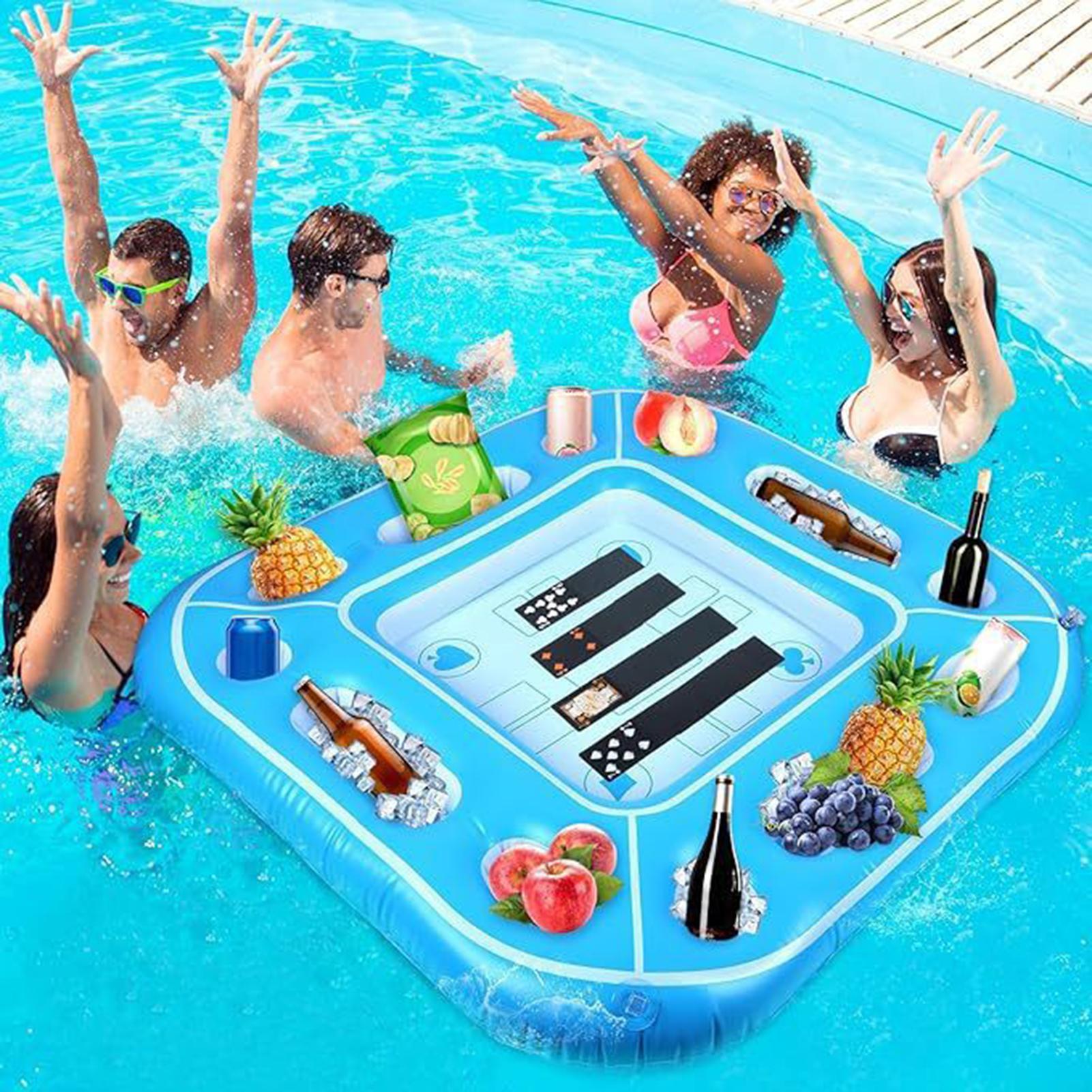 Inflatable Pool Floating Table - Gaming Card Holder recension och pris