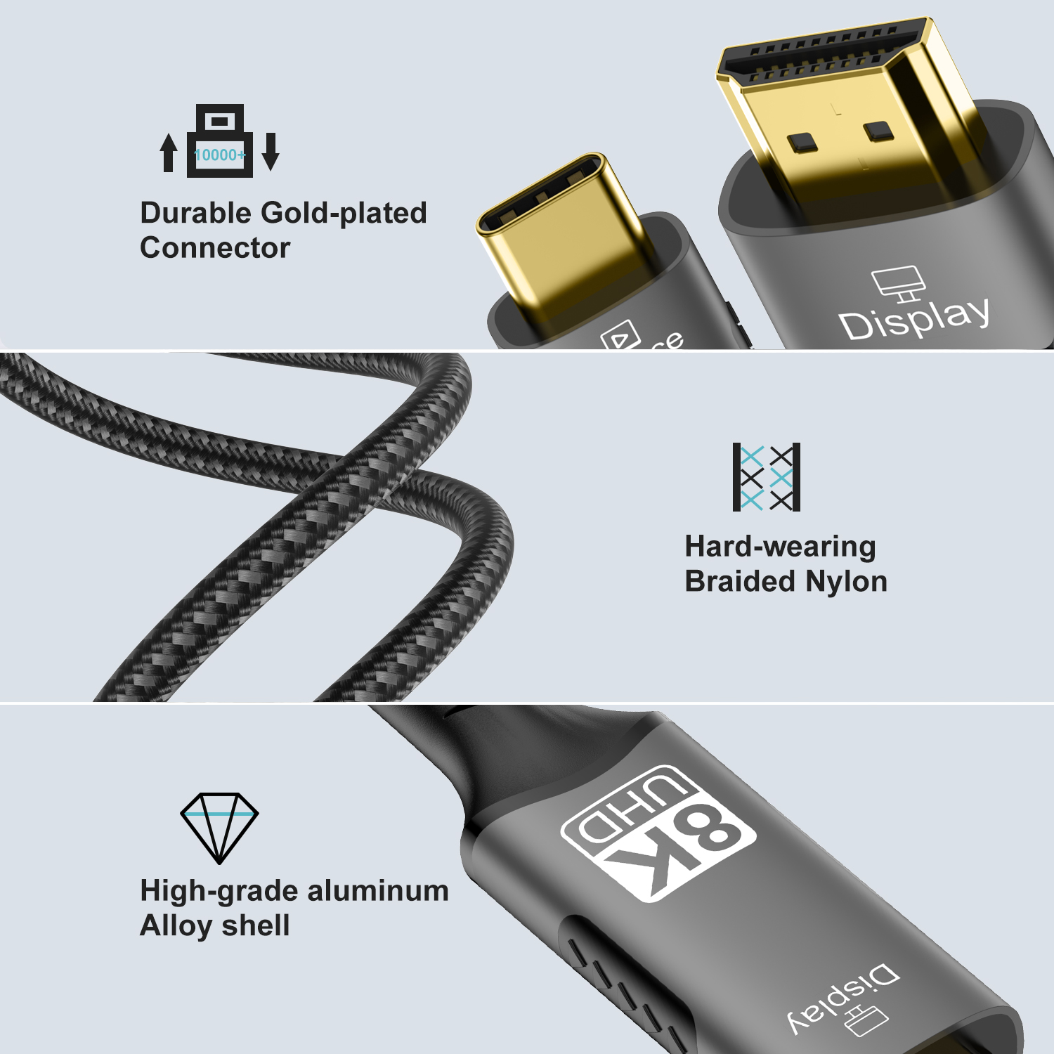 8K@60Hz USB C to HDMI Adapter  - Hdmi Cable 2.1 recension och pris
