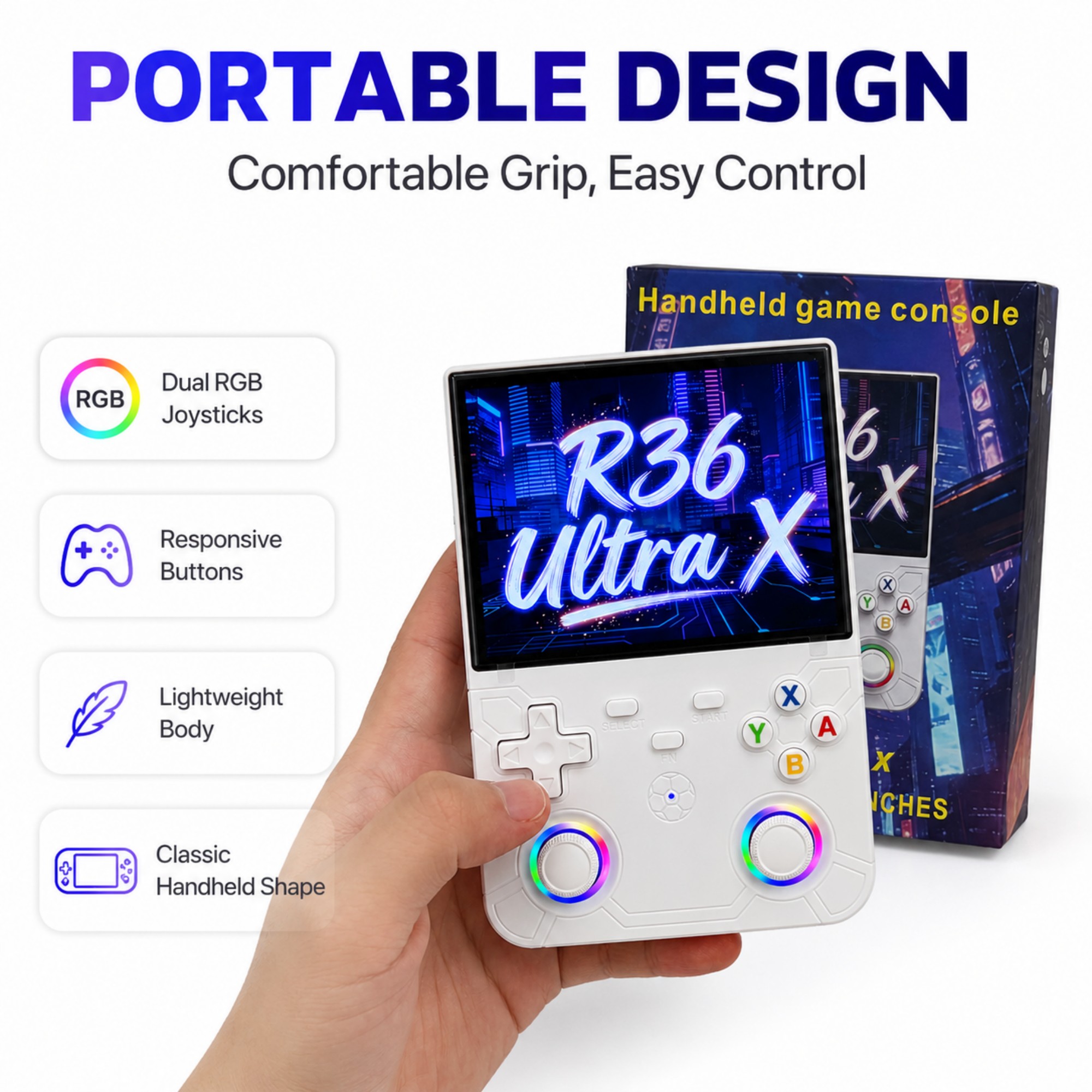 Retro Handheld Game Console R3 - Gaming Console R36 Ultra recension och pris
