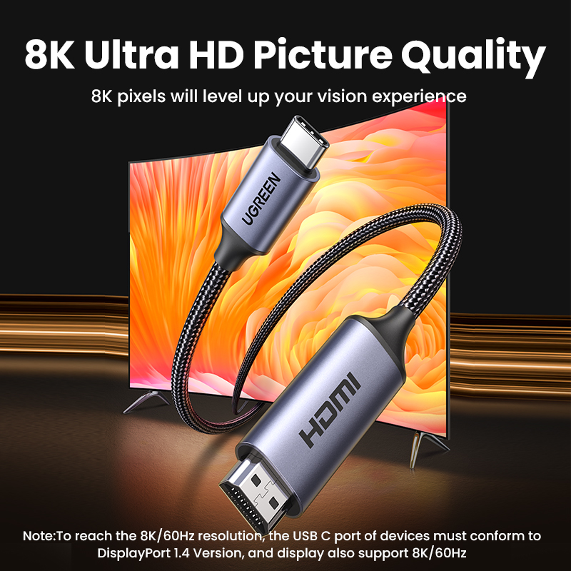 UGREEN USB C to  4K 8K HDMI-co - Hdmi Cable 2.1 recension och pris
