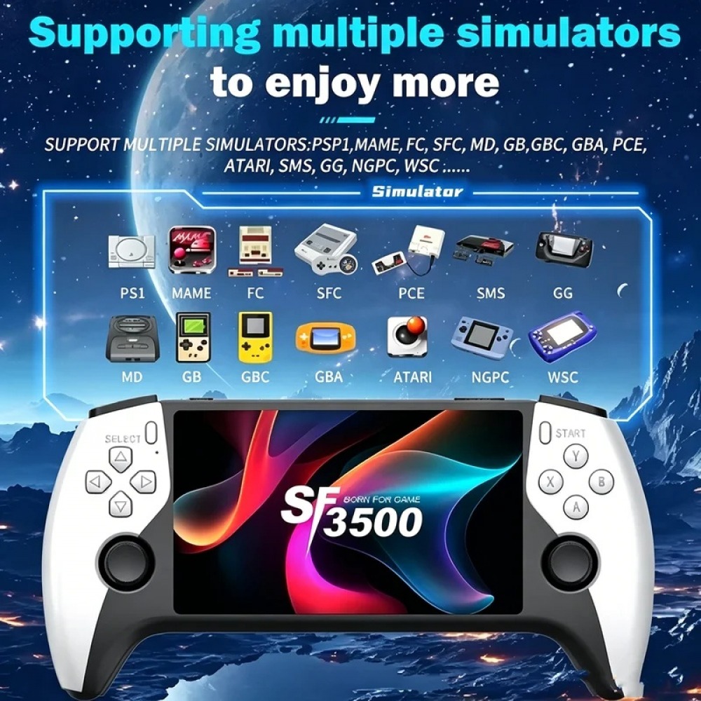 SF3500 5 inch Handheld Game Co - Gaming Console Retro Handheld recension och pris